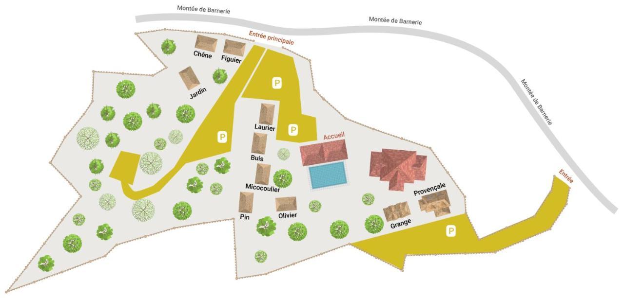 Gites Domaine De La Barnerie Saint Alban Auriolles 外观 照片